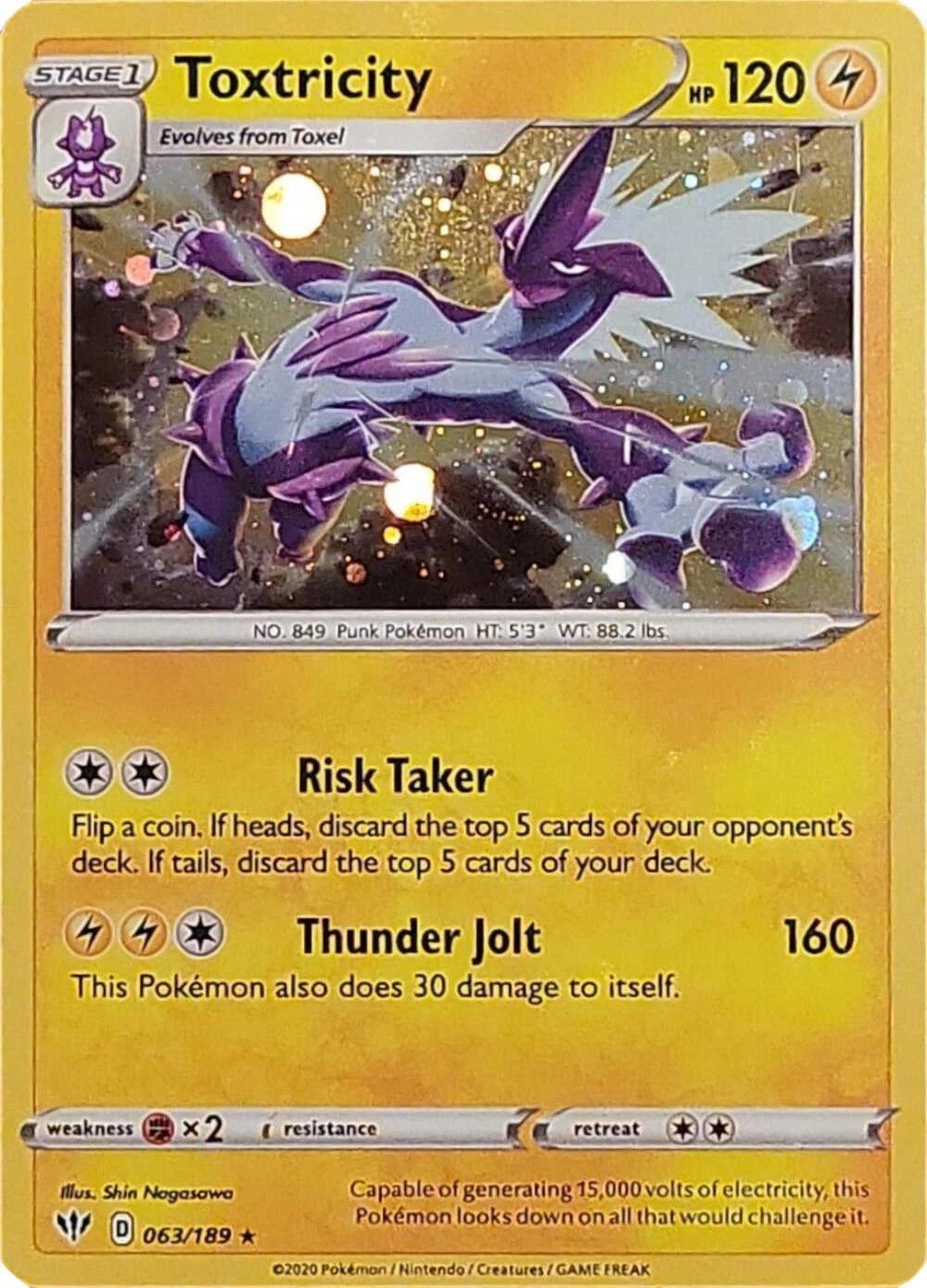 Toxtricity 063/189 - SWSH Darkness Ablaze (Cosmos Holofoil)