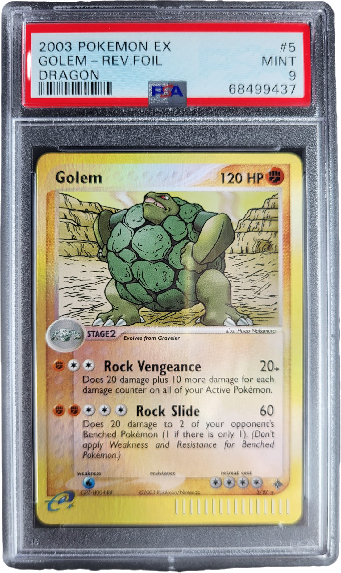 Holem 5/97 - EX Dragon Reverse Holofoil PSA 9
