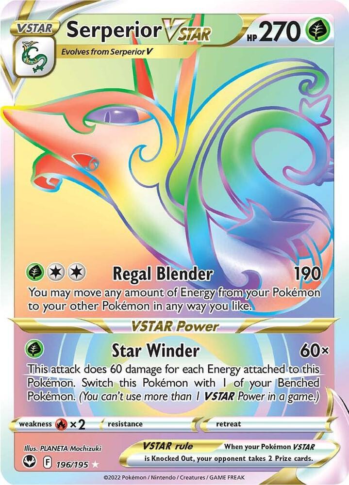 Serperior VSTAR 196/195 - SWSH: Silver Tempest