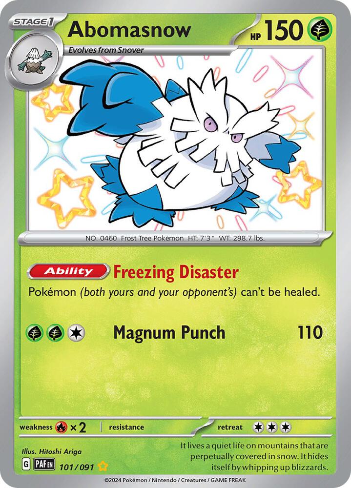 Shiny Abomasnow 101 - Paldean Fates