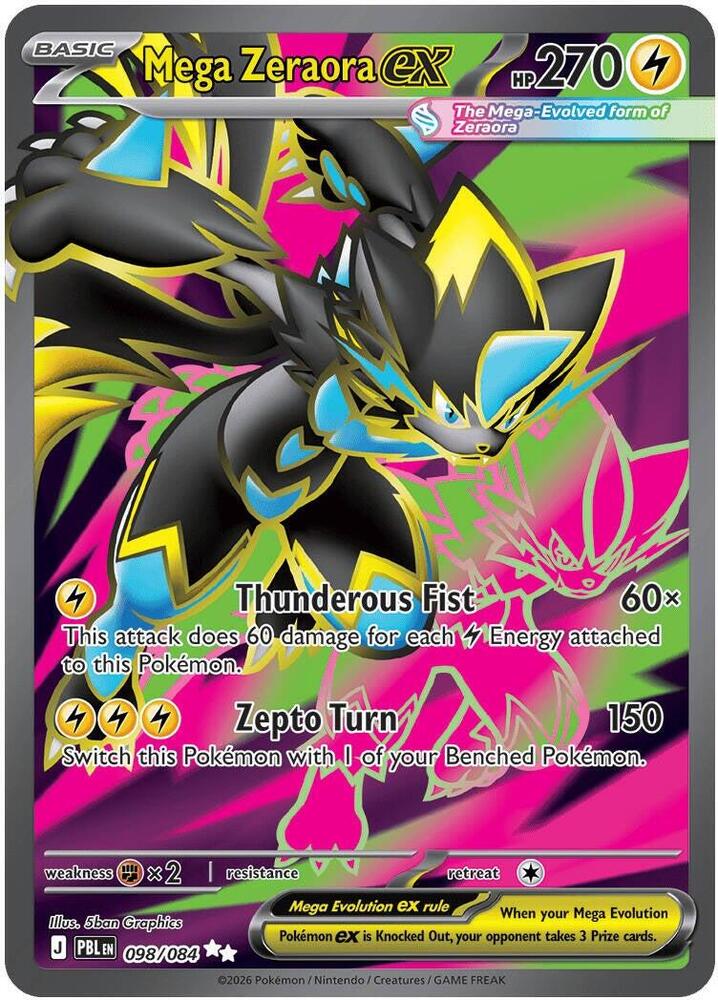 Mega Zeraora ex 098/084 - ME: Pitch Black