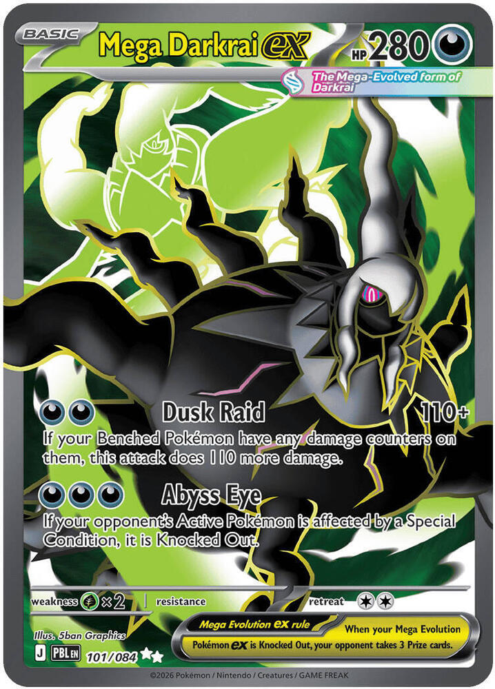 Mega Darkrai ex 101/084 - ME: Pitch Black