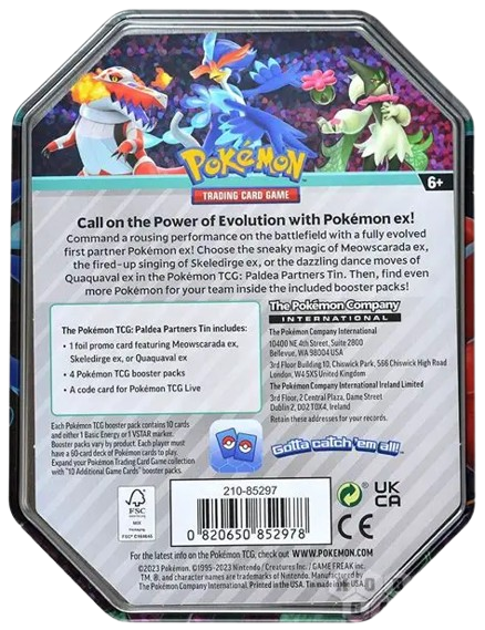 Pokémon Paldea Partners Tin