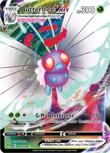 Butterfree VMAX 002/189 - SWSH: Darkness Ablaze Pokémon kaart kopen - Elite TCG Shop