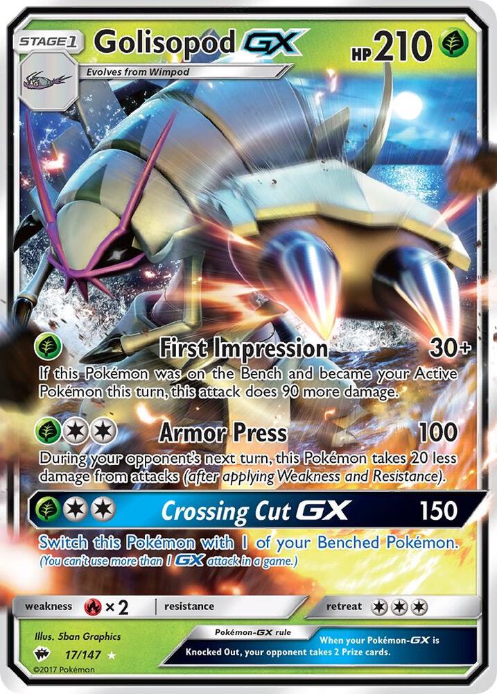 Golisopod GX 017 - Burning Shadows Pokémon kaart kopen - Elite TCG Shop