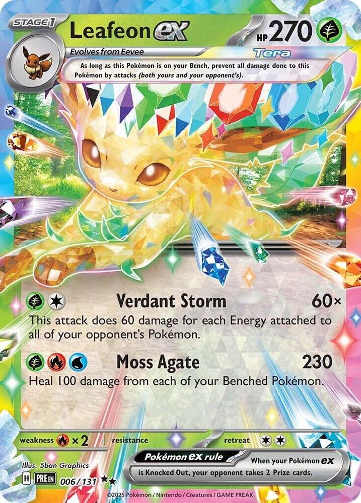 Leafeon EX 006/131 - SV Prismatic Evolutions (PRE) Pokémon kaart kopen - Elite TCG Shop