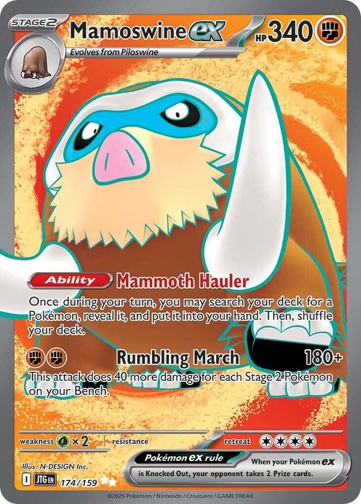 Mamoswine EX 174/159 - SV09 Journey Together Pokémon kaart kopen - Elite TCG Shop