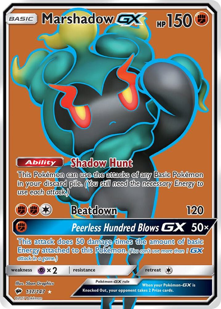 Marshadow GX 137 - Burning Shadows Full Art Pokémon kaart kopen - Elite TCG Shop