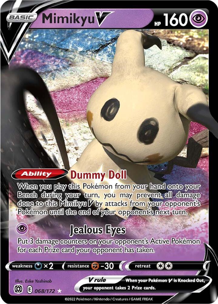 Mimikyu V 068/172 - SWSH09 Brilliant Stars Pokémon kaart kopen - Elite TCG Shop