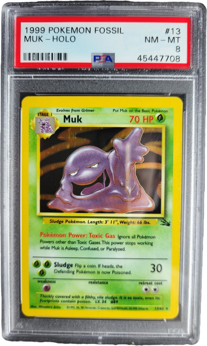 Muk 13/62 - 1999 Fossil Holofoil PSA 8 Pokémon kaart kopen - Elite TCG Shop