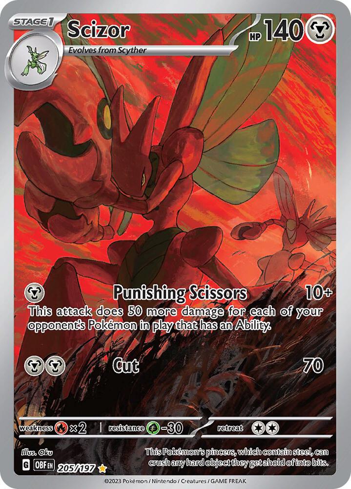 Scizor 205/197 - SV Obsidian Flames Pokémon kaart kopen - Elite TCG Shop