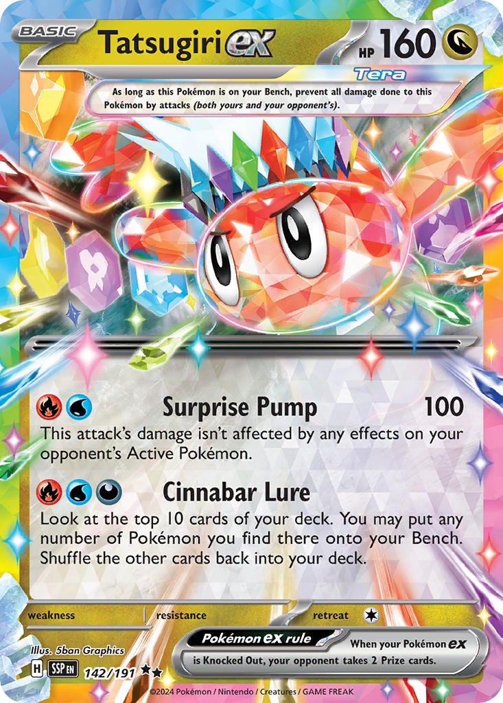 Tatsugiri EX 142 - Surging Sparks Pokémon kaart kopen - Elite TCG Shop