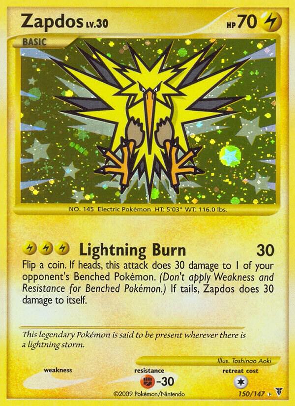 Zapdos 150/147 - DP Supreme Victors Secret Rare Pokémon kaart kopen - Elite TCG Shop