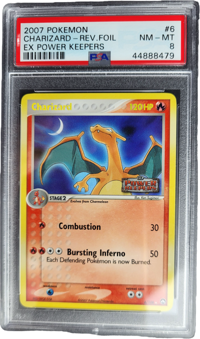 Charizard 6/108 Reverse Holofoil - EX Power Keepers PSA 8