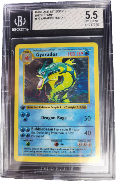 Gyarados 6/103 - 1999 Base Set Holofoil 1st Edition Thin Stamp BGS 5.5