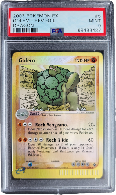 Golem 5/97 - EX Dragon Reverse Holofoil PSA 9