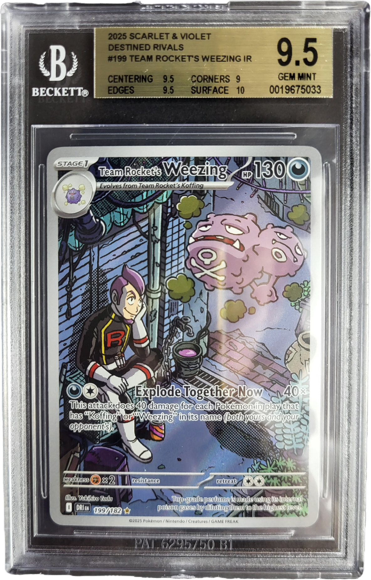 Team Rocket's Weezing 199/182 - SV Destined Rivals BGS 9.5