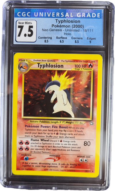 Typhlosion 18/111 - Neo Genesis Holofoil CGC 7.5