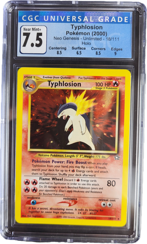 Typhlosion 18/111 - Neo Genesis Holofoil CGC 7.5