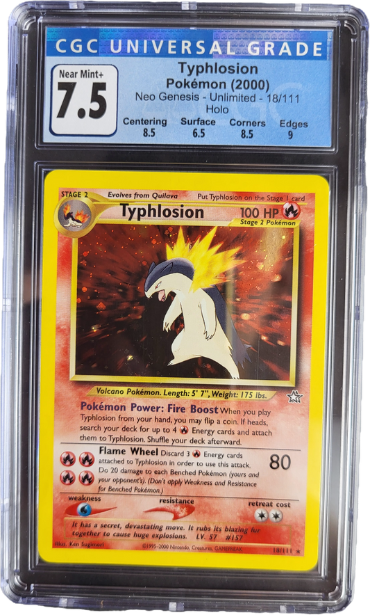 Typhlosion 18/111 - Neo Genesis Holofoil CGC 7.5
