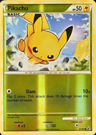Pikachu 61/90 - HS Undaunted Reverse Holofoil
