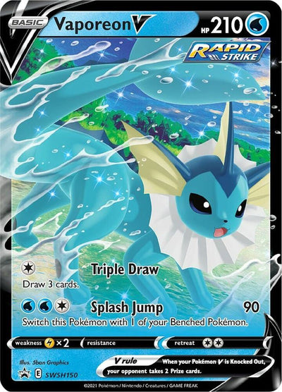 Vaporeon V SWSH150 - SWSH: Sword & Shield Promo