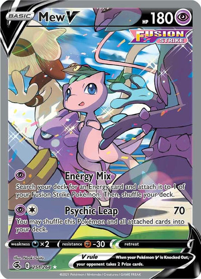 Mew V 251/264 - Sword & Shield Fusion Strike Alternate Art