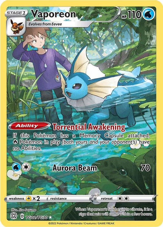 Vaporeon TG02/TG30 - SWSH09 Brilliant Stars Trainer Gallery