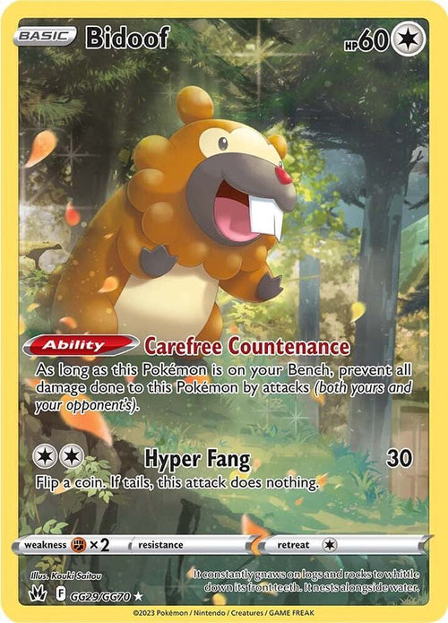 Bidoof GG29/GG70 - SWSH: Crown Zenith