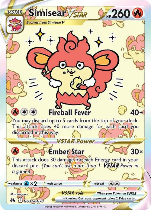 Simisear VSTAR GG37/GG70  - SWSH: Crown Zenith