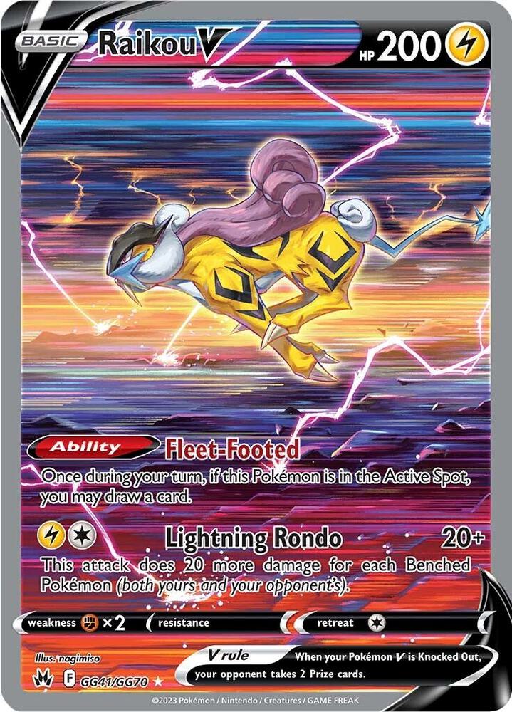 Raikou V GG41/GG70 - SWSH Crown Zenith