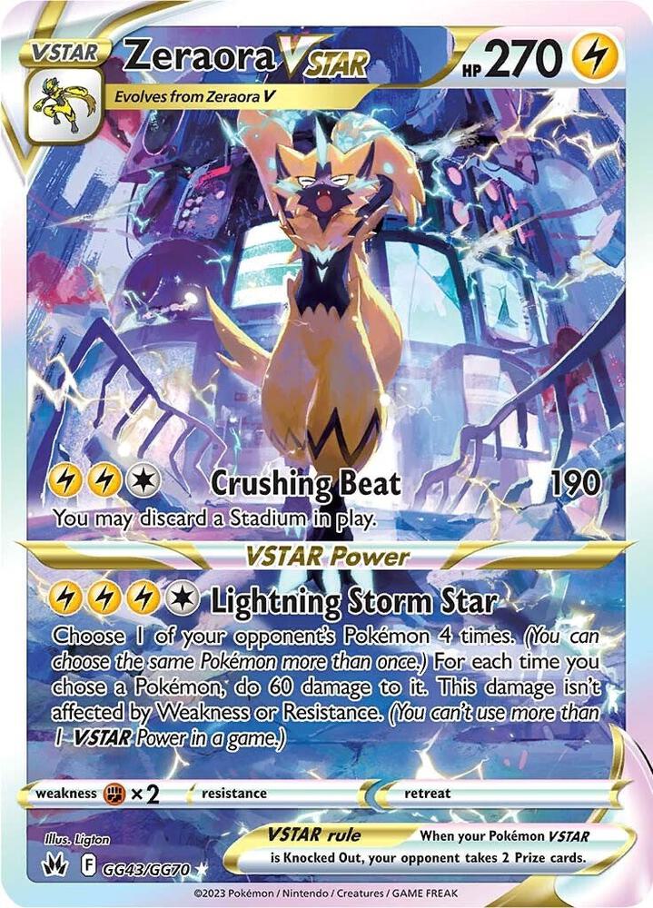 Zeraora VSTAR GG43/GG70 - SWSH: Crown Zenith