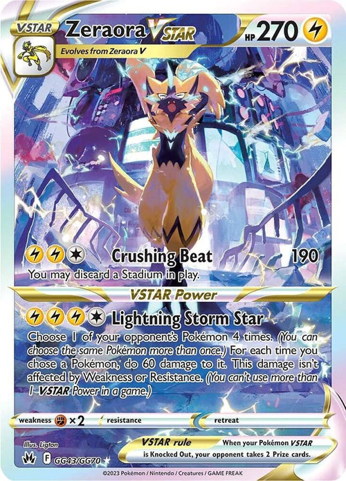 Zeraora VSTAR GG43/GG70 - SWSH: Crown Zenith