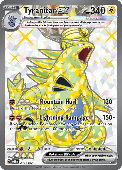 Tyranitar ex 211/197 - Obsidian Flames Full Art