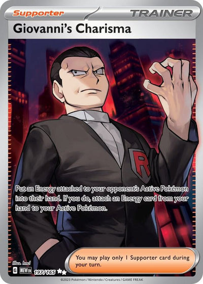 Giovanni's Charisma 197/165 - Scarlet & Violet 151 Full Art