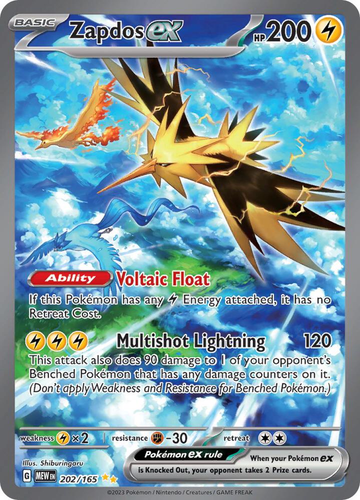 Zapdos ex 202/165 - SV Scarlet & Violet 151