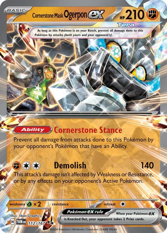 Cornerstone Mask Ogerpon EX 112/167 - SV06 Twilight Masquerade