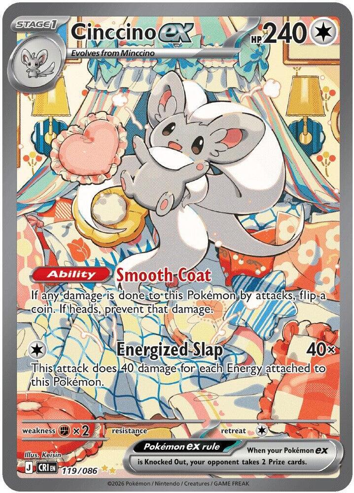 Cinccino ex 119/086 - ME: Chaos Rising