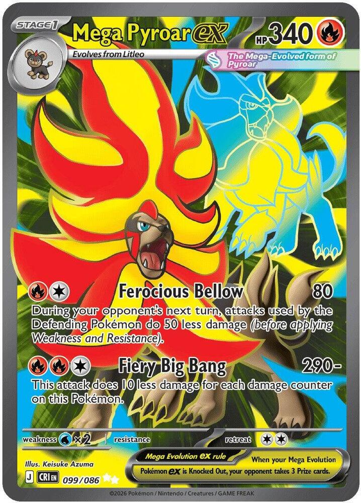 Mega Pyroar ex 099/086 - ME: Chaos Rising