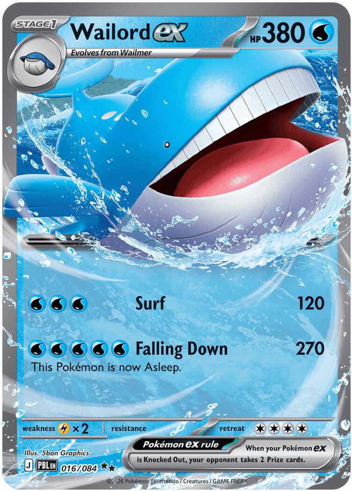 Wailord ex 016/084 - ME: Pitch Black
