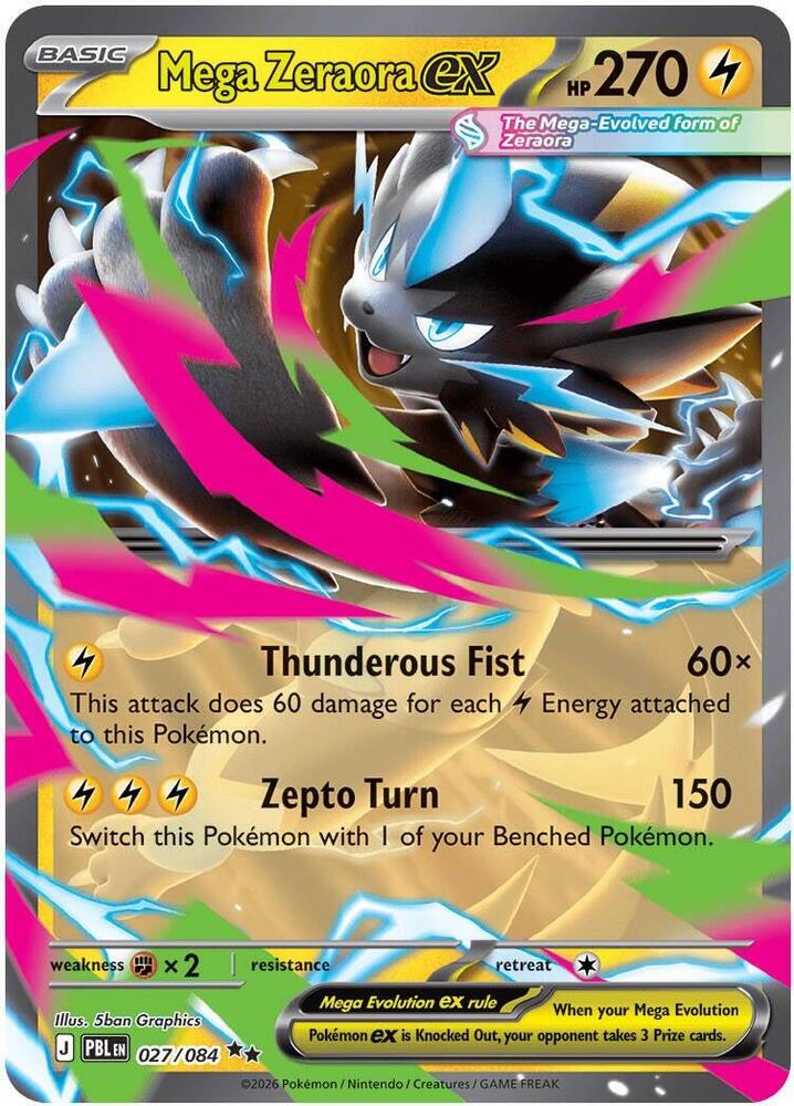 Mega Zeraora ex 027/084 - ME: Pitch Black