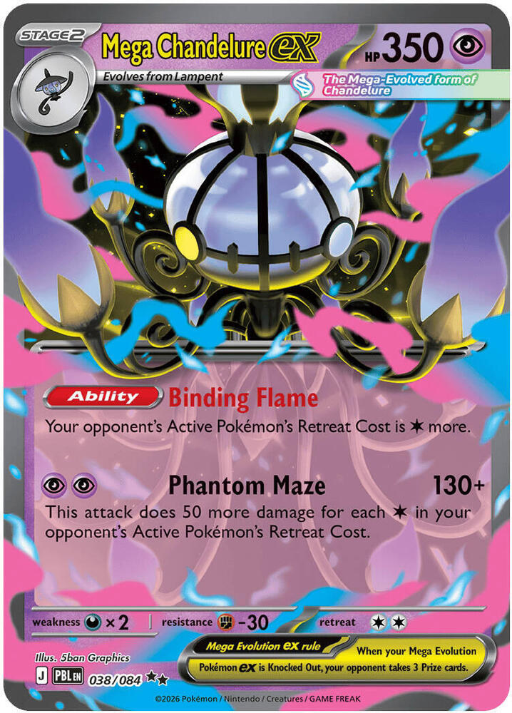 Mega Chandelure ex 038/084 - ME: Pitch Black