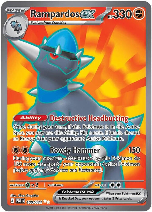 Rampardos ex 100/084 - ME: Pitch Black