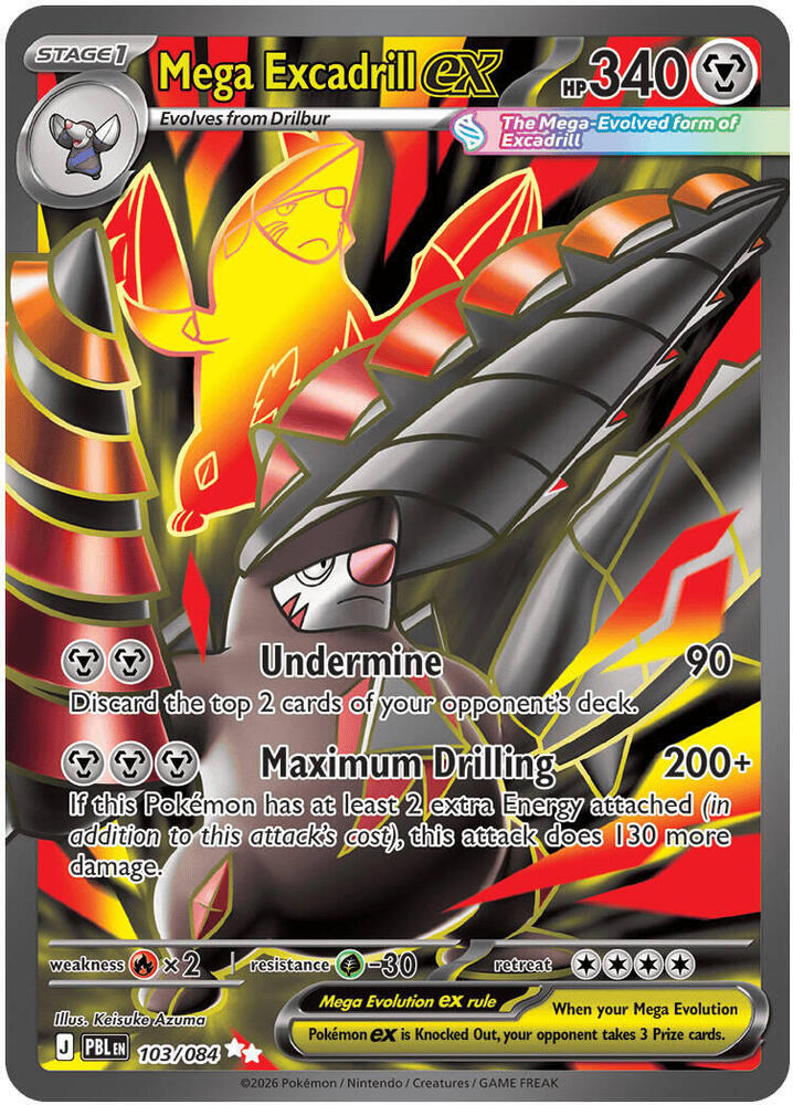 Mega Excadrill ex 103/084 - ME: Pitch Black