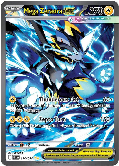 Mega Zeraora ex 114/084 - ME: Pitch Black
