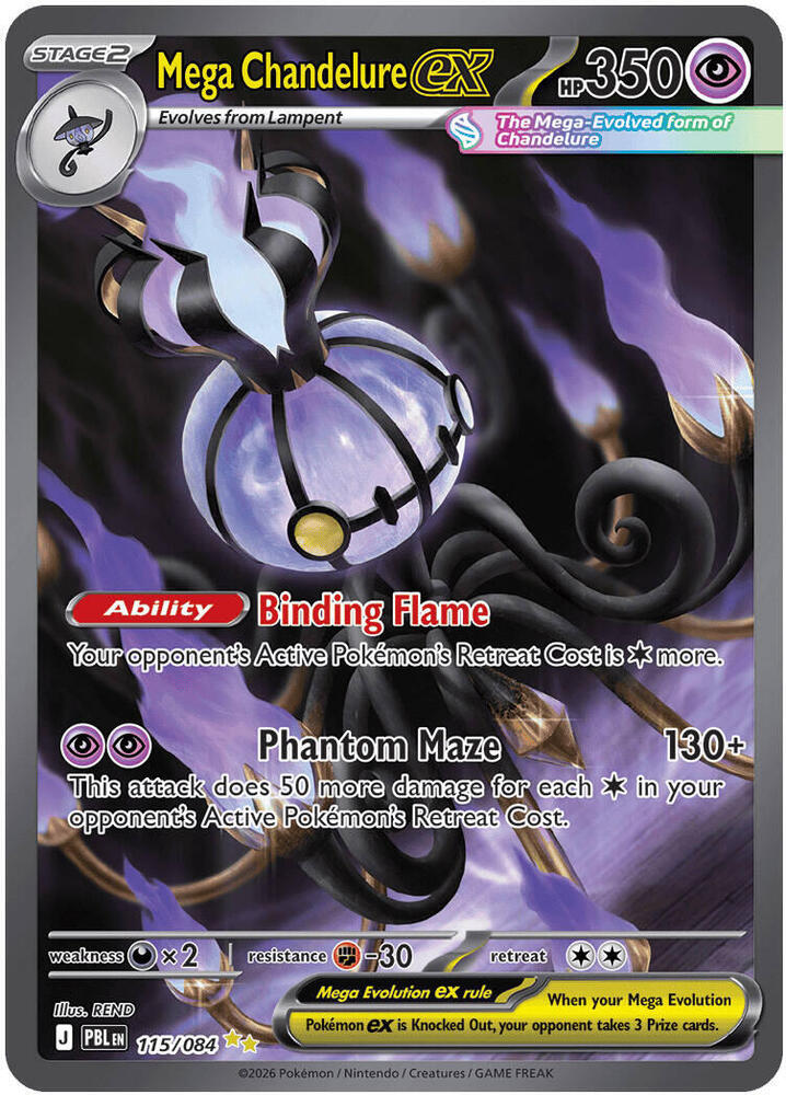 Mega Chandelure ex 115/084 - ME: Pitch Black