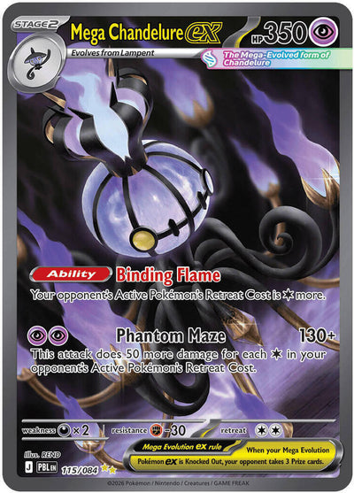Mega Chandelure ex 115/084 - ME: Pitch Black