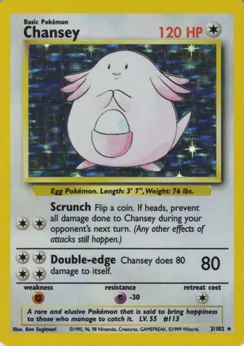 Chansey Holo Base Set unlimited - 3/102