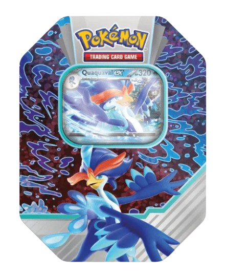 Pokémon Quaquaval EX Tin | Paldea Partners 2023 | Booster Packs + Promo Card