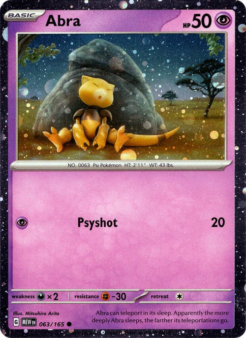 Abra 063/165 - Scarlet & Violet 151 (Cosmos Holo)